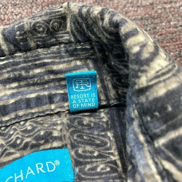 Tori Richard Short Sleeve Hawaiian Shirt Top Button Size XL Aztec Tribal 6881 - Picture 4 of 8